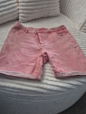 Women's Pink Casual Cotton Shorts